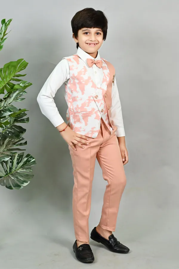 Pink_Polycotton_3_Piece_Suit_Set:_Shirt,_Pants,_And_Waistcoat_Printed_For_Boys