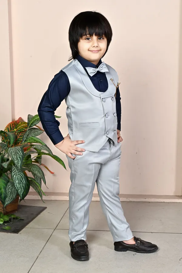 Grey_Cotton_Blend_3_Piece_Suit_Set:_Shirt,_Pants,_And_Waistcoat_Solid_For_Boys