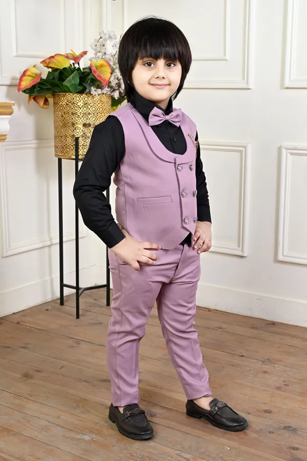 Purple_Cotton_Blend_3_Piece_Suit_Set:_Shirt,_Pants,_And_Waistcoat_Solid_For_Boys