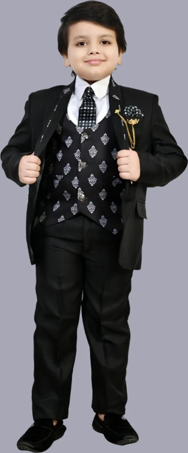 Black_Cotton_Blend_5_Piece_Coat_Pant_Suit_Set_For_Boys_Printed_For_Boys