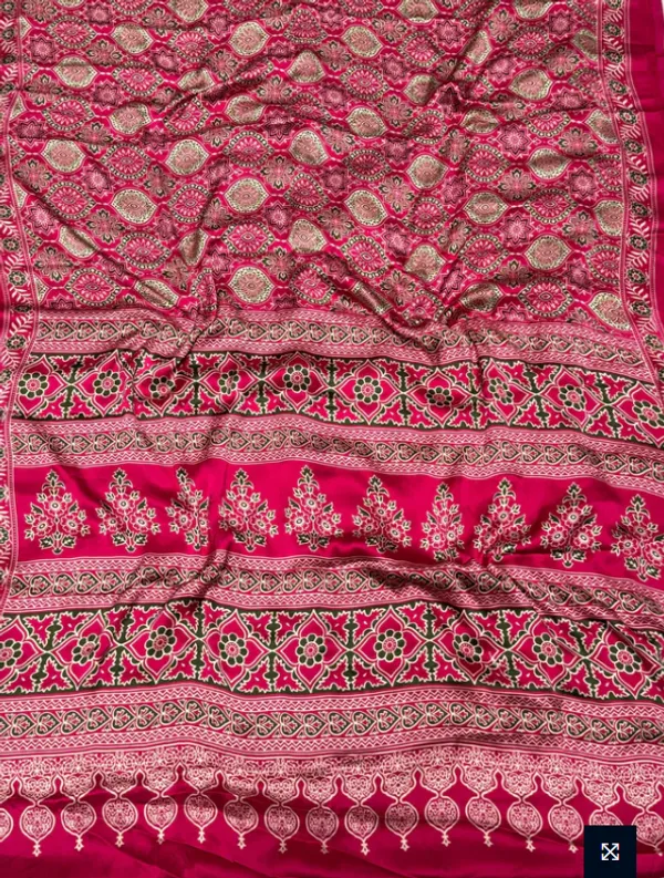 Rani_Ajrakh_Printed_Soft_Modal_Silk_Natural_Print_Saree_For_Women