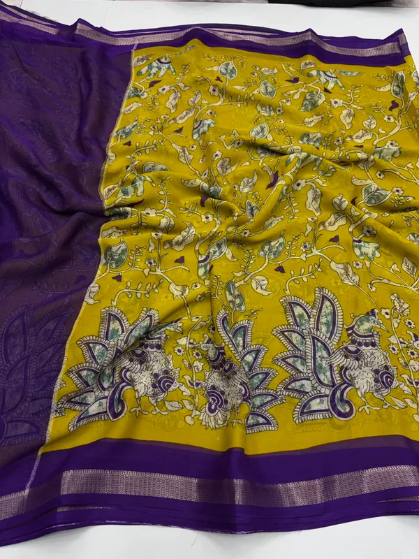 Festive_Wear_Pure_Soft_Georgette_Jacquard_Border_Rich_Pallu_Print_Design_Saree_With_Blouse_Piece.