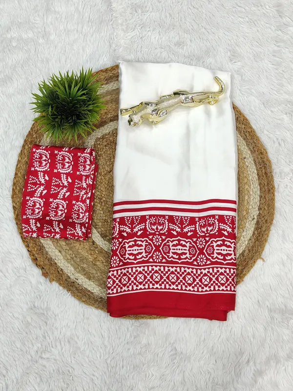 Off_White_And_Red_Modal_SIlk_Saree