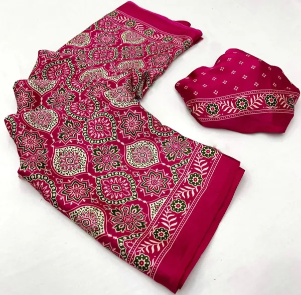 Rani_Ajrakh_Printed_Soft_Modal_Silk_Natural_Print_Saree_For_Women