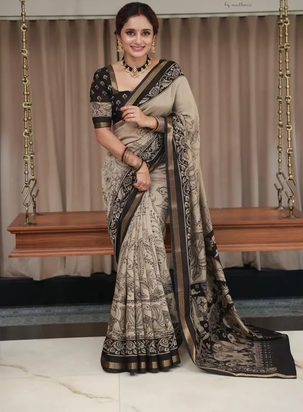 Trending_Black_Maglkari_Dolla_saree_and_designer_pallu.