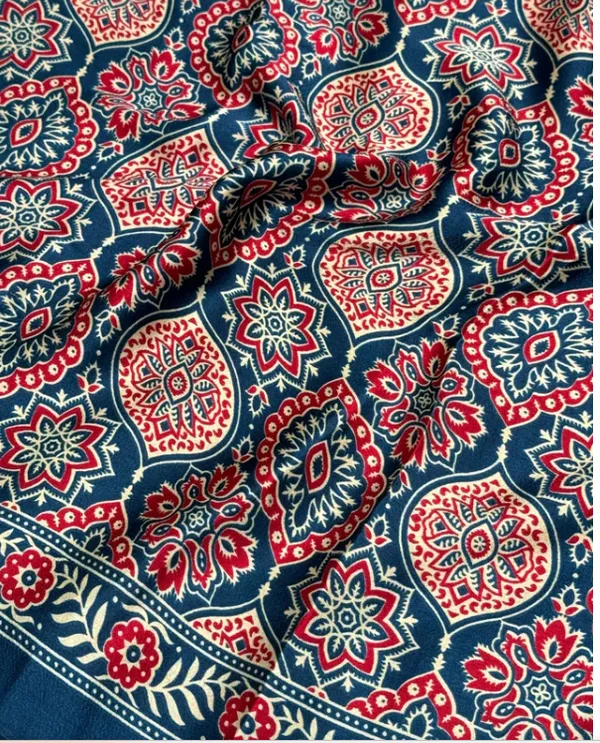 Indigo_Morpich__Ajrakh_Printed_Soft_Modal_Silk_Natural_Print_Saree_For_Women