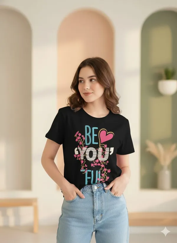 Black_Premium_Cotton_T-Shirt_For_Women