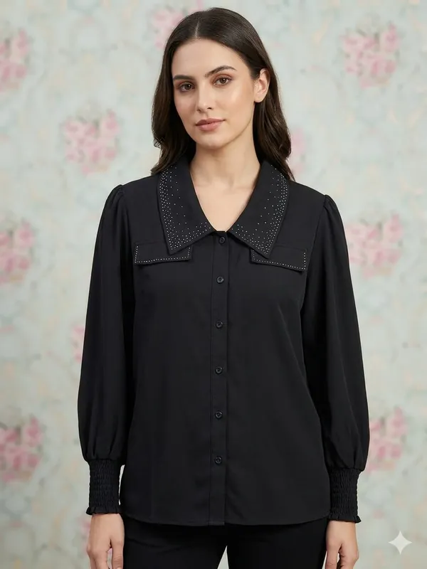 BLACK__CREPE_LONG_TOP