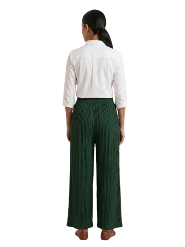 BOTTLE_GREEN_LYCRA_PLAZZO_PANT