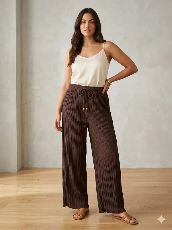BROWN_LYCRA_PLAZZO_PANT