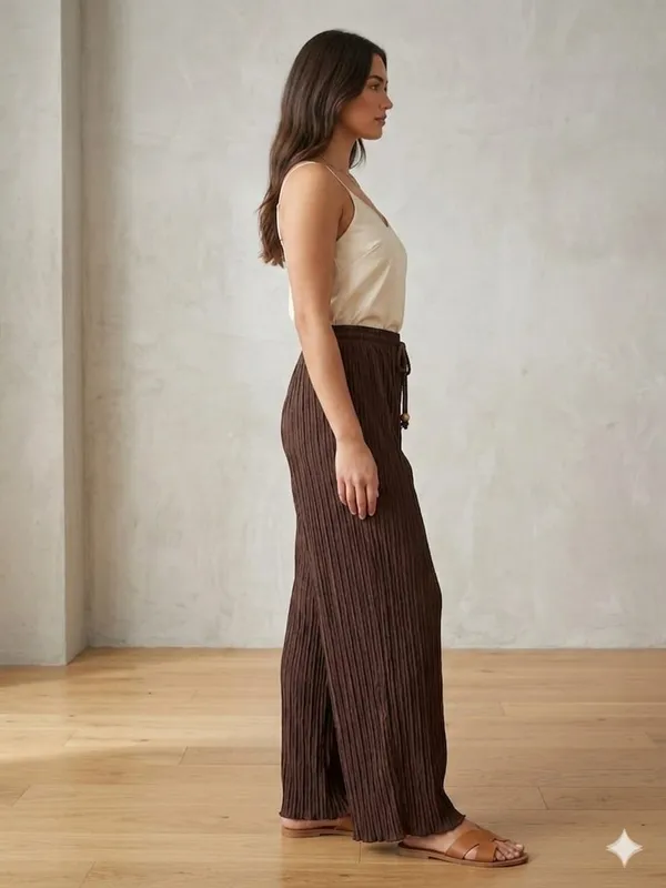 BROWN_LYCRA_PLAZZO_PANT