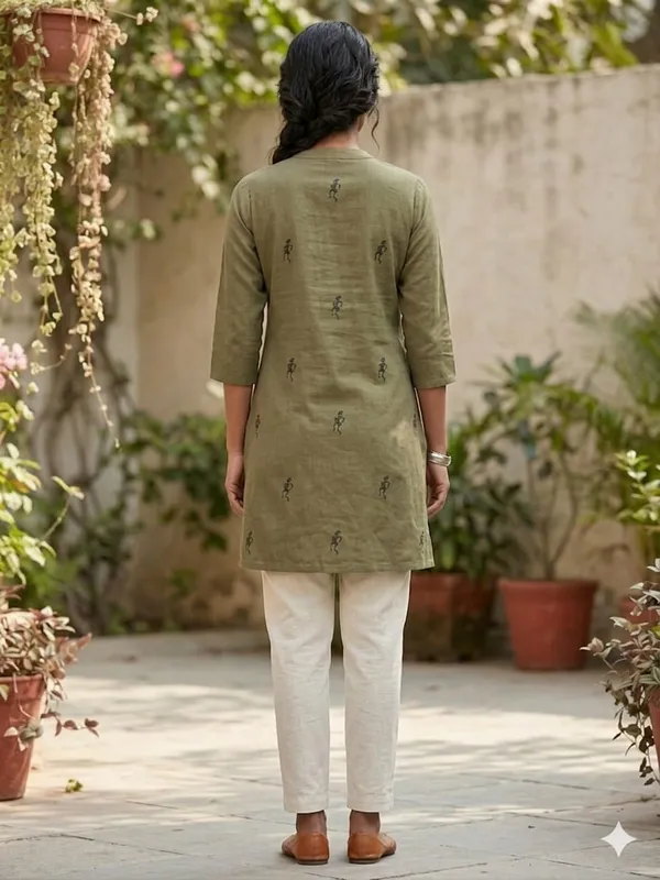 GREEN_COTTON_SHORT_KURTI