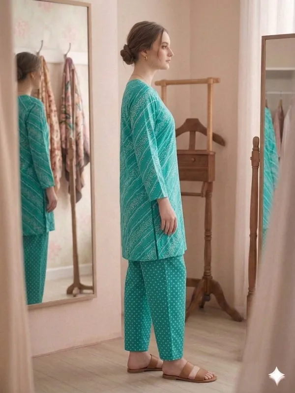 GREEN_COTTON_SHORT_KURTI