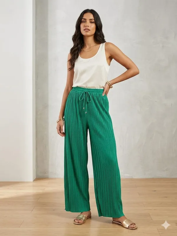 GREEN_LYCRA_PLAZZO_PANT
