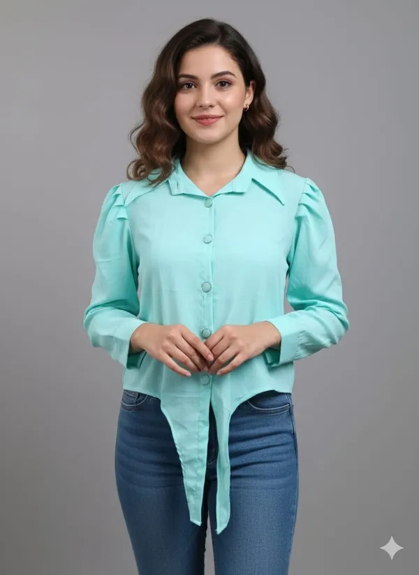 Light_Greenish_Blue_Cotton_Korean_Top_For_Women