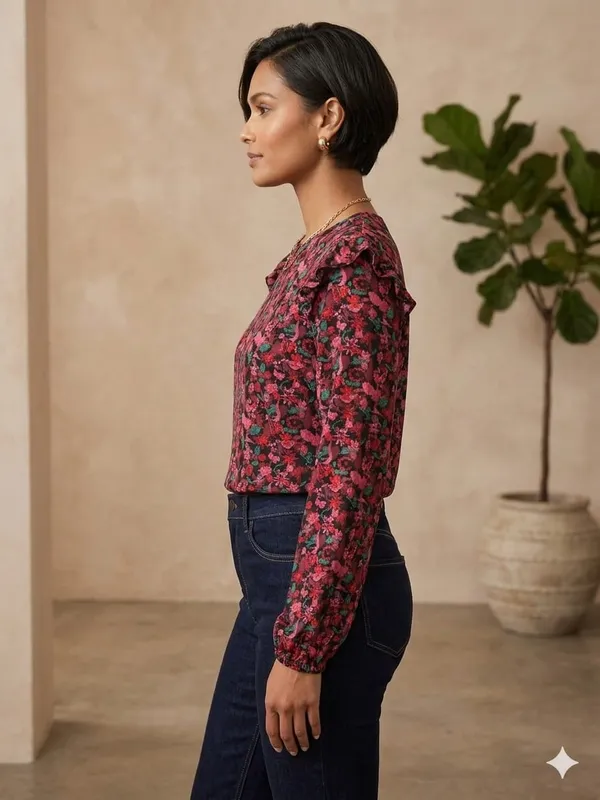 MULTI_COLOUR_CREPE_SHORT_TOP