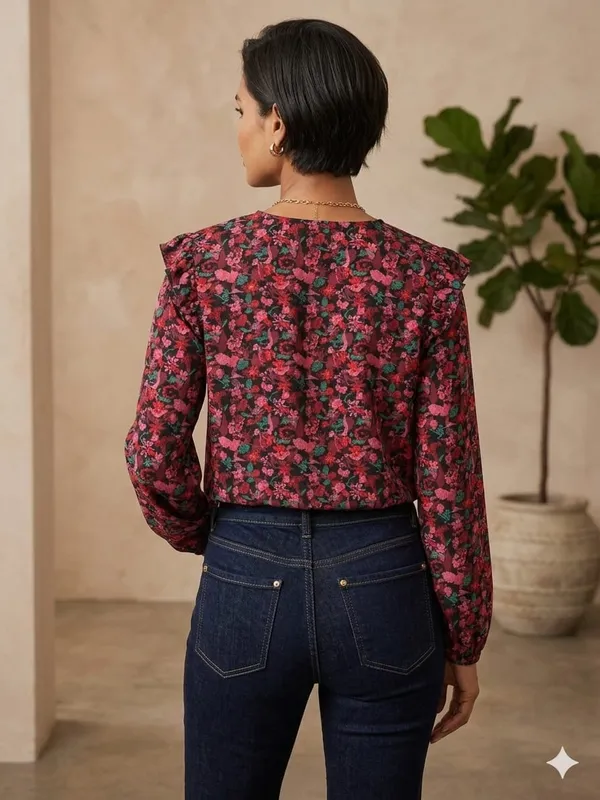 MULTI_COLOUR_CREPE_SHORT_TOP