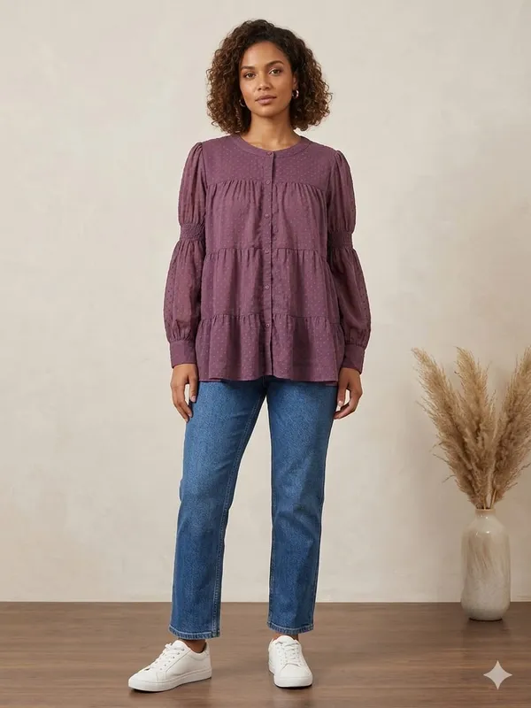 ONION__COLOUR_CHIFFON_PEPLUM_TOP
