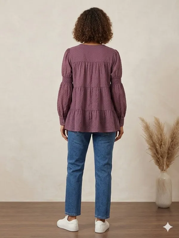 ONION__COLOUR_CHIFFON_PEPLUM_TOP