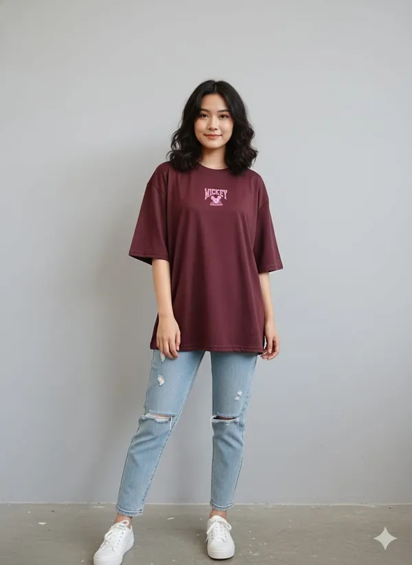 Brown_Cotton_Oversized_T-Shirt_For_Women