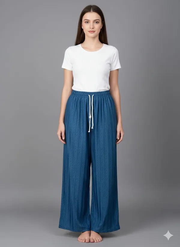 Blue_Cotton_Premium_&_Elegant_Palazzo_For_Women