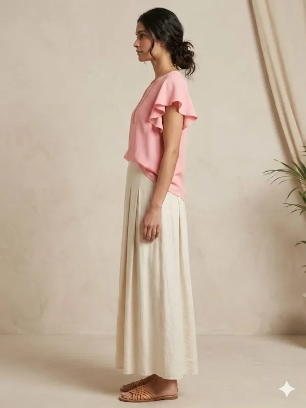 PEACH_GEORGETTE_SHORT_TOP