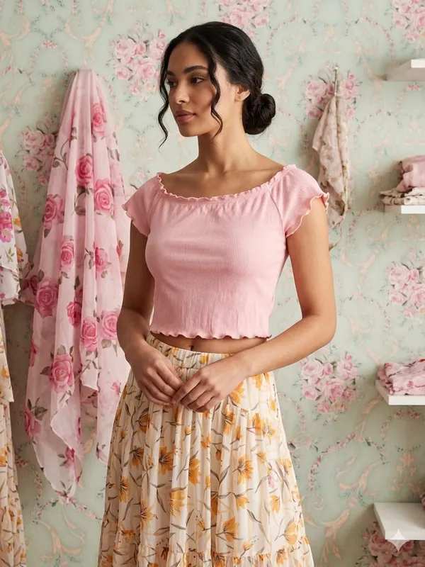 PEACH_LYCRA_CROP_TOP