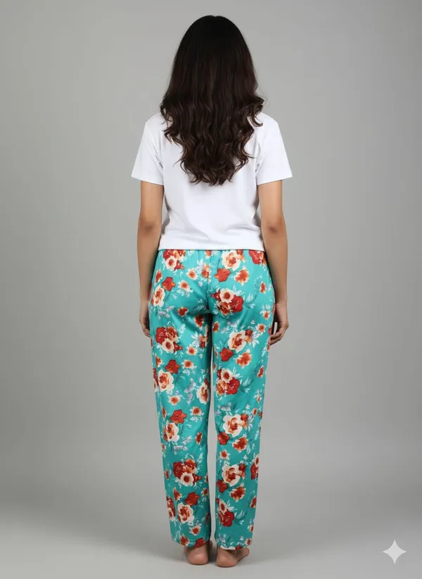 Blue_Cotton_Printed_Pyjama_For_Women