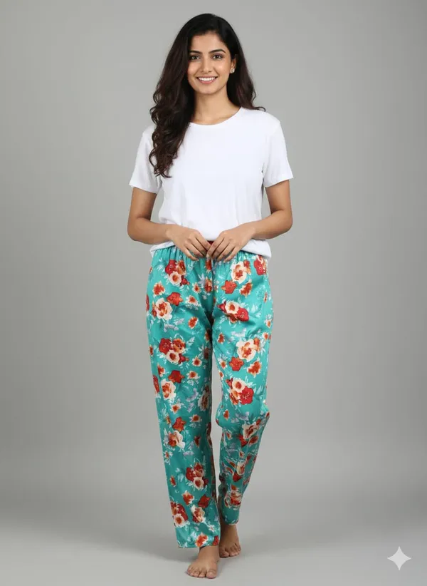 Blue_Cotton_Printed_Pyjama_For_Women