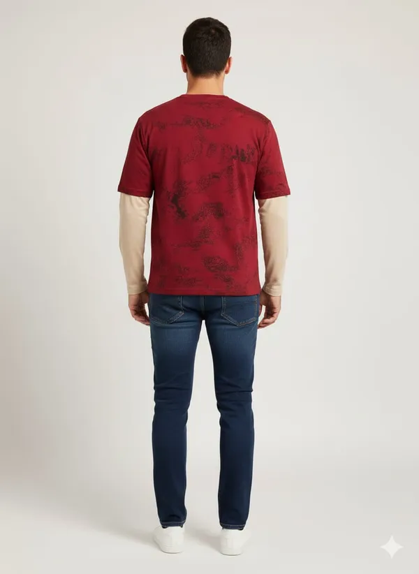 Red_Cotton_Premium_&_Elegant_Printed_T-Shirt_For_Men