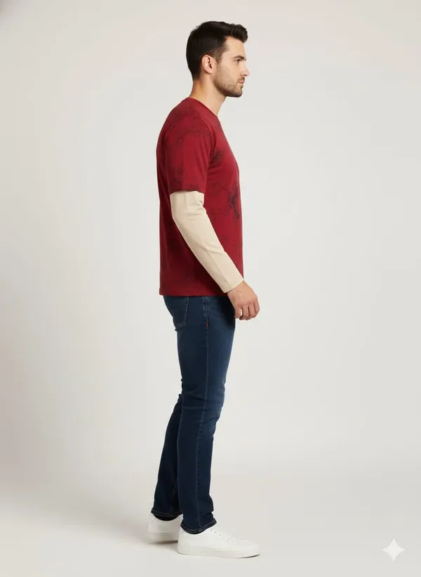 Red_Cotton_Premium_&_Elegant_Printed_T-Shirt_For_Men