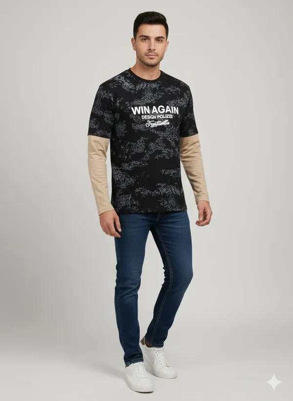 Black_Cotton_Premium_&_Elegant_Printed_T-Shirt_For_Men