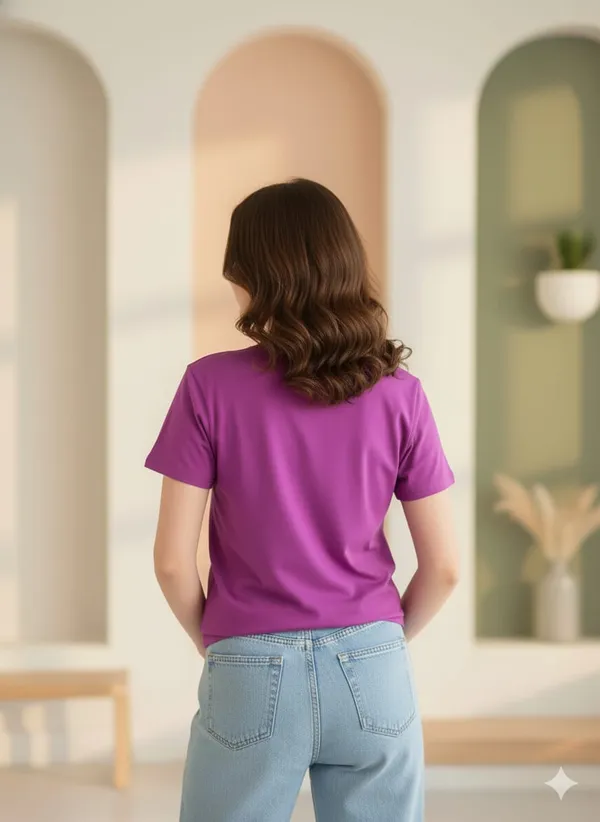 Purple_Premium_Cotton_T-Shirt_For_Women
