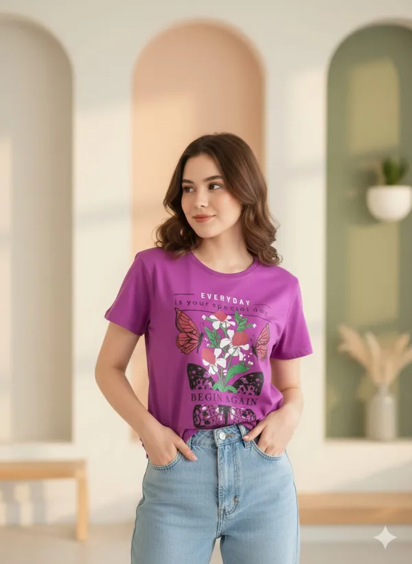 Purple_Premium_Cotton_T-Shirt_For_Women
