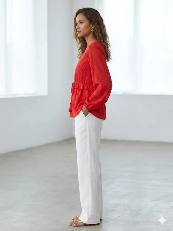 RED_CHIFFON_PEPLUM_TOP