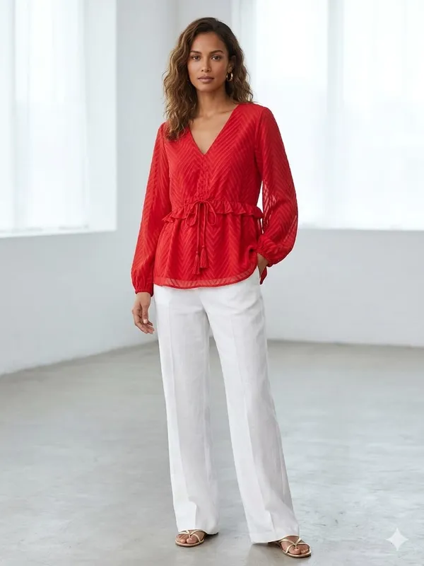 RED_CHIFFON_PEPLUM_TOP