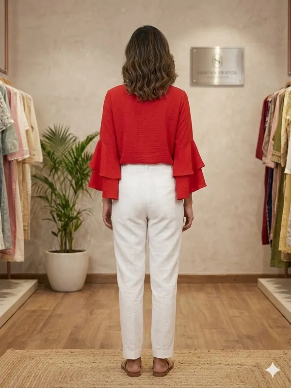 RED_CREPE_SILK_SHORT_TOP