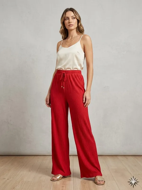RED_LYCRA_PALAZZO_PANT