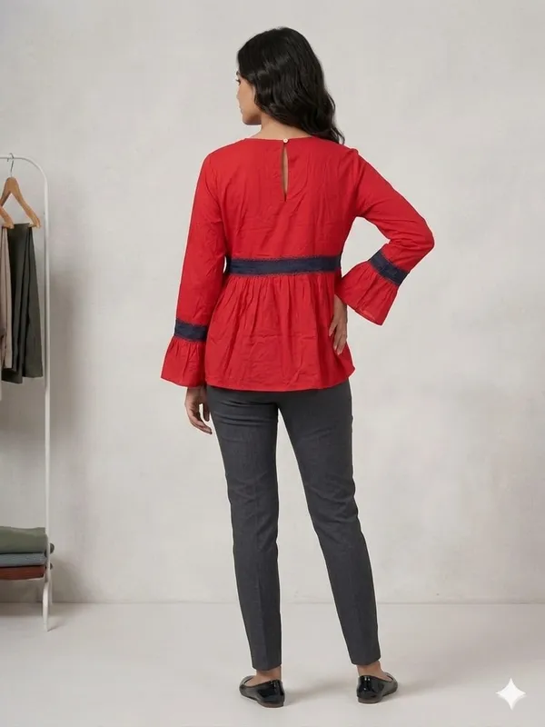 RED_RAYON_PEPLUM_TOP