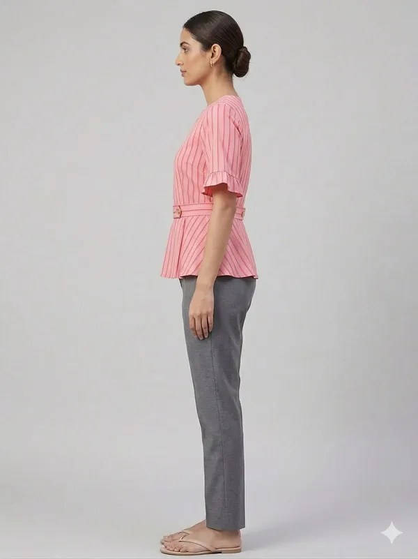 Rosewood_Pinstripe_Peplum_Wrap_Top