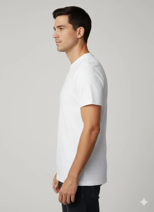 White_Cotton_Premium_&_Elegant_Sport_T-Shirt_For_Men