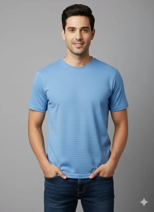 Blue_Cotton_Premium_&_Elegant_Sport_T-Shirt_For_Men