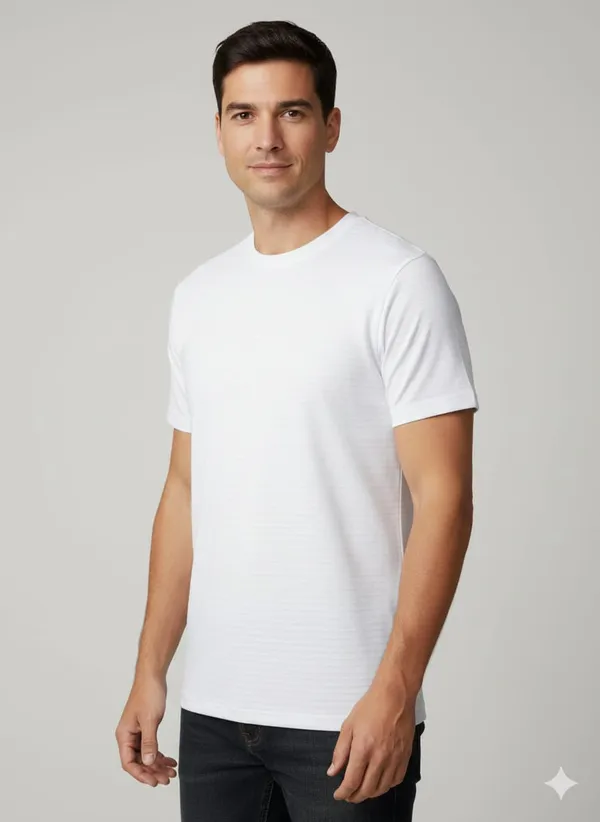 White_Cotton_Premium_&_Elegant_Sport_T-Shirt_For_Men