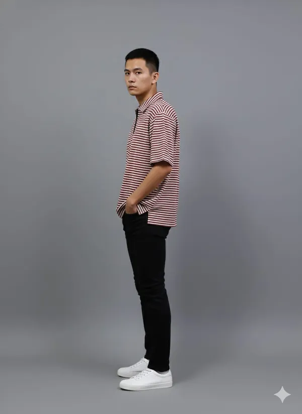 Dark_Pink_Cotton_Premium_&_Elegant_Strip_Polo_T-Shirt_For_Men