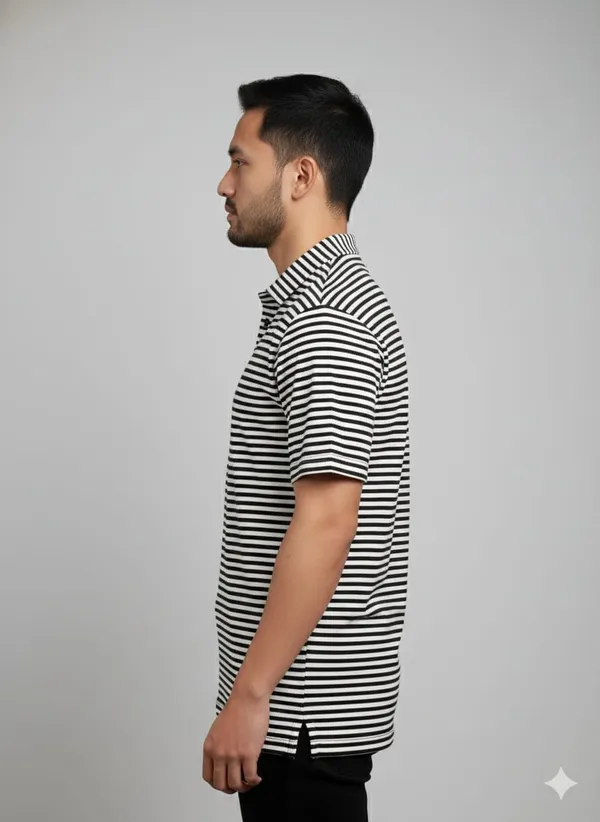 Black_Cotton_Premium_&_Elegant_Strip_Polo_T-Shirt_For_Men