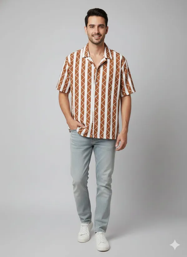 Brown_Cotton_Premium_&_Elegant_Strip_Shirt_For_Men