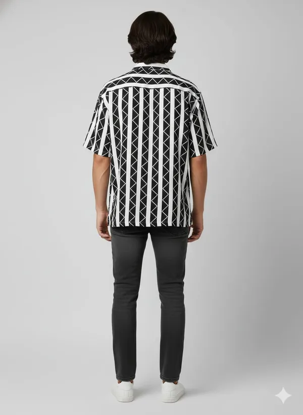 Black_Cotton_Premium_&_Elegant_Strip_Shirt_For_Men