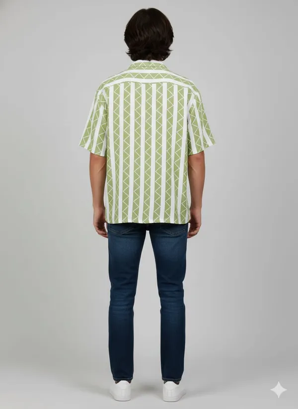 Green_Cotton_Premium_&_Elegant_Strip_Shirt_For_Men