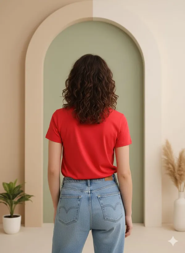 Red_Premium_Cotton_T-Shirt_For_Women