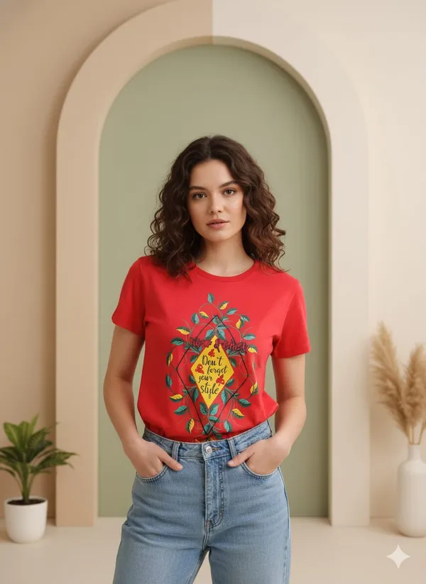 Red_Premium_Cotton_T-Shirt_For_Women
